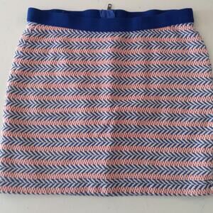 ⏳Gap Women's Chevron mini skirt Embroidered Aline sz XS. Blue Orange